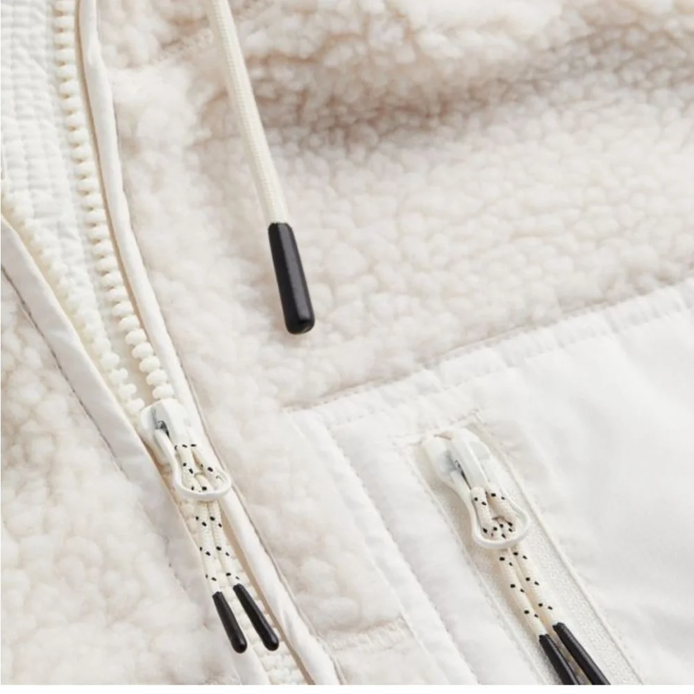 H&M Natural White Oversized Teddy Bear Jacket